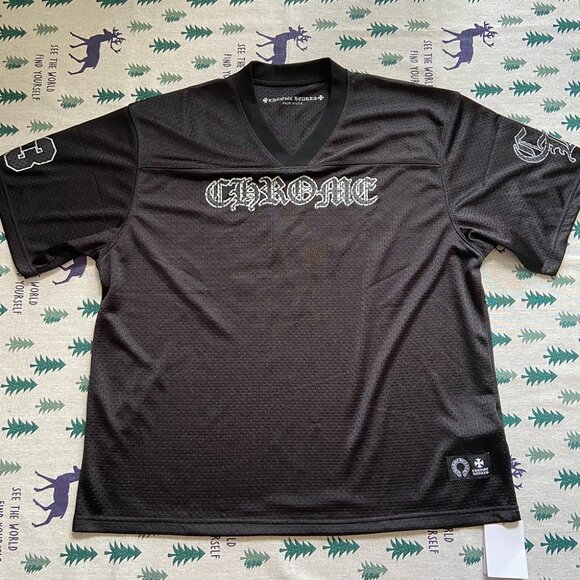 Chrome Hearts Retro Black Mesh Short Sleeve Jersey - Picture 1 of 5